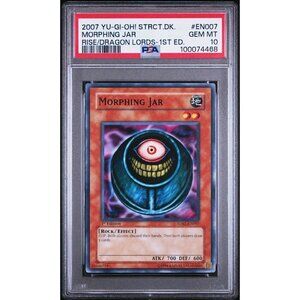2007 YU-GI-OH SDRL-EN007 MORPHING JAR 1ST EDITION PSA 10 POP 2 RARE